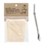 4 filtres &agrave; th&eacute; r&eacute;utilisables + paille inox avec filtre
