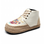 Naiste vabaaja l&otilde;uendiga tossud, kerged k&otilde;rge &uuml;laosaga k&otilde;nnivad Espadrilli tasapinnalised kingad T&ouml;&ouml;kleitjalatsid naiste platvormiga n&ouml;&ouml;riga poolsaapad 35 punane