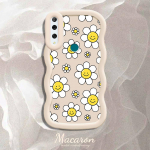 Maalitud mustriga Suure Laine &Auml;&auml;r Pehmest Silikoonist Materjalist Makroon Telefoni&uuml;mbris P&otilde;rutuskindel Kaitsev Kummist Kest iPhone'ile Huawei Honorile Infinixile Tecnole Tecno Camon 18T valge
