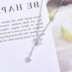 Tsirkoon Star sulamist kaelakee &otilde;&otilde;nes elegantne rangluu kett lihtne tuti kaelakee kuld