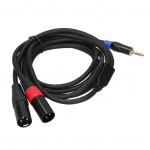 3,5 mm stereo isane kuni kahe 2 XLR isane pistik o muunduri adapteri kaabel 5M 1.8m / 5.9ft
