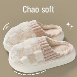 Naiste paksu tallaga karusnahast sussid - Soe samet, siseruumides kasutatavad talvised mugavusjalatsid paaridele 36/37