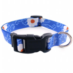 Boheemlaslikus etnilises stiilis digitaalse tr&uuml;kiga koera kaelarihm ja jalutusrihm Collar L:2.5*65cm
