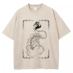 Meeste Pesuga Anime Attack On Titan T-s&auml;rk Hip Hop Streetwear Graafilise Tr&uuml;kiga &Uuml;lem&otilde;&otilde;duline T-s&auml;rk L&uuml;hikeste Varrukatega Puuvillane Lai Vanakooli Top L