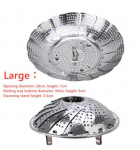 21/26/28cm roostevaba toiduauruti aurutamisresti sahtel K&ouml;&ouml;k Kokkupandav auruti kauss K&ouml;&ouml;givilja-puuviljaauruti korv PC679584