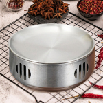Alcohol Cooking Pot Grill plate, Portable Korean Mini Cooker Stainless Steel Food Warmer for 17CM