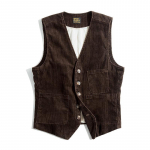 Madden American retro velvetist jahivest &ndash; kakiv&auml;rvi Briti stiilis meeste vest S