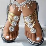 Naiste sandaalid - lamedad sandaalid 42 kuld