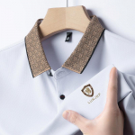 Kohapeal meeste l&uuml;hikeste varrukatega T-s&auml;rk Vabaaja tikandiga rev&auml;&auml;riga polos&auml;rk Keskmine meeste keermestatud kraega poolvarrukatega riietus 2XL valge