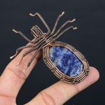 Sodalite Handmade Copper Wire Wrap Spider Pendant 2.56 a9v74