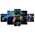 5 t&uuml;kki L&otilde;uend Kunst Maalimine Jaapani animatsiooniprindid Roronoa Zoro Kaasaegsed K&otilde;rgeima hinnanguga seinapildid Elutoa Kodukaunistus 20x35cm*2 20x45cm*2 20x55cm*1
