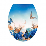 Kleebis Romantiline eemaldatav isekleepuv veekindel PVC vannitoa tualettruumi kaane kaunistuskleebis Buttefly