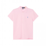 Polo Ralph Lauren SS23 &Uuml;hev&auml;rviline &Uuml;he n&ouml;&ouml;biga Sirge l&otilde;ikega Vabaaja L&uuml;hikeste varrukatega Polo S&auml;rk Naiste topid Hele sinine 211870245-013 M