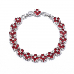 Kuumalt m&uuml;&uuml;dav ristikujuline ploomi&otilde;ie tsirkoonist k&auml;ev&otilde;ru, mis ei pleeki, t&auml;ielikult teemantv&auml;rvi ehted 17.5Cm main chain with 3cm extension buckle