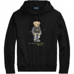Polo Ralph Lauren FW24 25 Kevad Suvi Uue Aasta V&auml;ljaanne Karumustriga Kapuutsiga Pikkade Varrukatega Fliisist Dressipluus Meeste dressipluus Must MNPOKNI16821811 XS