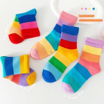 5 paari lapsed sokid poisid triibulised sokid koolilapsed elastsed sokid kevad-s&uuml;gis hingavad pehmed sokid 1-9 a. S mitmev&auml;rviline