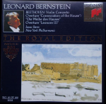 CD BEETHOVEN, STERN, BERNSTEIN; NYP - Viiulikontsert / Leonore avam&auml;ng SMK47521 Sony Classical 1992 Austria Klassikaline Kasutatud