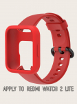 Silikoonist k&auml;ekella rihm Xiaomi Redmi kella 2 Lite nutikella rihma k&auml;epaelale Mi Watch2 Lite+ kaitse&uuml;mbrise kaitse&uuml;mbris CHINA&Redmi Watch 2 Lite punane