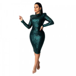 Naiste litritega seksikad t&auml;isvarrukatega Bodycon O-kaelusega &ouml;&ouml;klubipidu Street Bandage Midi pliiatskleidid XXL roheline