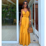 Naistemood suvine kevadine &uuml;hev&auml;rvilised varrukateta V-kaelusega vabaajakleidid k&otilde;rge v&ouml;&ouml;kohaga L sinine