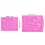 Kleepumatu k&uuml;psetusmatt kondiitritoodete, taigna rullimiseks ja s&otilde;tkumiseks - Ideaalne k&uuml;psiste ja pirukate jaoks - K&ouml;&ouml;git&ouml;&ouml;riist skaalaga p&uuml;hade k&uuml;psetamiseks 60*45cm roosa