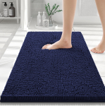 Kitinjoy Chenille Vannituba Du&scaron;imati Komplekt Mustust H&uuml;lgav Ja Imav Kodu K&ouml;&ouml;k Vannitoa Vaibad Masinpestav Elutoa P&otilde;randavaibad 43x62cm(17X24inch) tumesinine