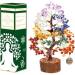 Crocon Seitse T&scaron;akrat Elupuu Positiivse Energia Jaoks - Feng Shui Sisustus, Kunstlik Bonsai, Kristallid ja Tervendavad Kivid, Raha Puu, Ruumi Sisustus 7 T&scaron;akrat
