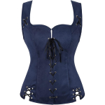 Kost&uuml;&uuml;m Naistele Keskaegne Vest Cosplay Suur Suurus Keskaegsed Bluusikomplektid Renessanss Vest Pruun Must Sinine XXS sinine