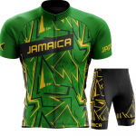 Jamaica rahvuskoondise jalgrattas&auml;rgi 2025 komplekt Roheline L&uuml;hikeste varrukatega riided Meeste maanteeratta s&auml;rk &Uuml;likond Trikookuus p&uuml;ksid Maillot Ropa S