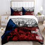 USA UK Riigilipu Digitaalne Pol&uuml;ester Tekikott Voodipesukomplektid Pehme Tekikott ja Padjap&uuml;&uuml;rid Teismelistele &Uuml;hekohaline/Kahekohaline/Queen/King US Twin(172x218cm)