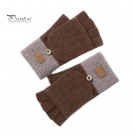 1 Paari &uuml;mberp&ouml;&ouml;ratava kattega naiste talvekindaid Paks kootud elastsed libisemisvastased kindad Kontrastv&auml;rvi soojusisolatsiooniga s&otilde;rmedeta kindad