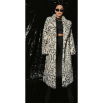 VAYLA Luksuslik Kohev Karvkasukas Talvine Naiste Karusnahast Kraega Soe Pikk Faux Karusnahast Jakk Karvane Rev&auml;&auml;r Streetwear Kampsun Paks Tasku &Uuml;ler&otilde;ivas S leopard