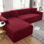 Sametine veekindel žakaarist diivanikate - t&auml;ielikult kattev, reljeefne tolmukaitse Two-seater Sofa Cover: Fits 145-180cm