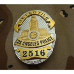 Ameerika metallm&auml;rk, Los Angelesi m&auml;rk LAPD DETECTIVE Kombineeritud struktuur Puhtast vasest