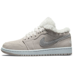 Air Jordan 1 Low SE Sherpa Fliis Naiste Tennised Hall College-Hall Osakesi-Hall DO0750-002 36.5