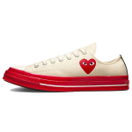 Comme des Gar&ccedil;ons Play x Converse Chuck 70 Low Pristine Red Unisex tossud Cream Egret A01796C 35