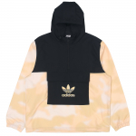 Adidas Originals Kamuflaažiga tuulejope Spray-v&auml;rvi kontrasti ja poollukuga Meeste jakid Must Pruun GN1876 XS