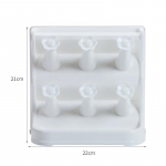 Seinakinnitatav tasside hoiuriiul majapidamise plastist tassihoidja organiseerija veetasside n&otilde;ude kuivatusriiul klaasriiul 4/6 tassi jaoks kodukujundus helehall v&auml;rv