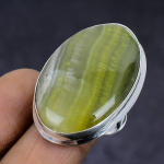 Bumble Bee Jasper gemstone 925 Sterling Silver Jewelry Ring Size 7