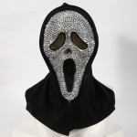 Halloweeni teemantmask, kummitusn&auml;gu, &otilde;uduskarjuv mask, realistlik, jube, kummitusmask, pidu, naljakas, hirmutav, cosplay kost&uuml;&uuml;mi rekvisiidid