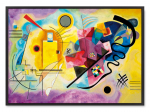 Plakat Kandinsky ż&oacute;łty czerwony niebieski 21x30 cm