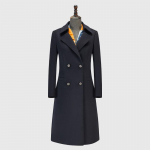 Teloram Women's Professional 50% Wool Blend Mid-length Coat 4XL