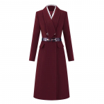 Women's Professional Wool Blend Notched Lapel Winter Coat M