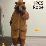 Talvine kapibaara cosplay kost&uuml;&uuml;m hommikumantlid t&auml;iskasvanutele Kigurumi &uuml;kssarviku kombinesoon anime &ouml;&ouml;s&auml;rk Halloweeni multikad pidžaamad &ouml;&ouml;riided XL