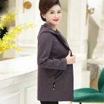 Kevads&uuml;gis Ema Tuulejope Keskealiste Eakate Mantel Naiste &Uuml;ler&otilde;ivad Topid Kandmine Jakk Suures suuruses XXXXXL