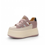 9cm Lehma Suede Ehtne Nahk Naiste Vulkaniseeritud Kingad Platvorm Kiil Rula K&otilde;rge Br&auml;nd Kontsad Vabaaja Suvekingad 40