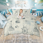 Homewish Hawaii Ranna Tekikate Komplekt, Ranniku Mere Quiltkate Komplekt, Laste Suvepuhkuse Voodipesu Komplekt UK C 120x150cm 2pcs&set