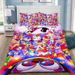 Tekikate Padjap&uuml;&uuml;r Voodipesukomplekt H&auml;mmastav Digitaalne Tsirkus T&auml;iskasvanud PoissT&uuml;druk Magamistoa Kaunistus Lapsed &Uuml;hekohaline Kahekohaline Suur Suurus EU single(135x200cm)