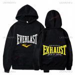 Naljakas Vabaaeg Everlast Logo Font Graafiline Mees Dressipluus Pullover Mehelik must Kapuutsiga Hott Toode Klassikaline Harajuku Streetwear S