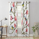 Kaunid linnud Troopilised magnoolia lilled Aknakardinad elutuppa K&ouml;&ouml;k Moodsad kardinad Kodukaunistused Rulood kardinad 135W x 60H(cm) x1